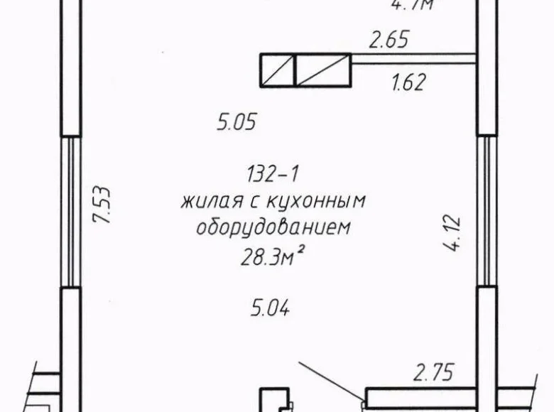 Mieszkanie 2 pokoi 35 m² Mińsk, Białoruś