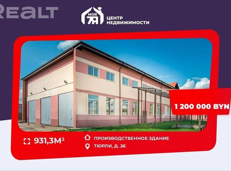 Производство 931 м² Тюрли, Беларусь