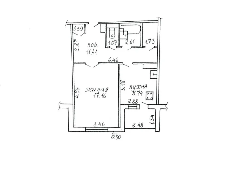Квартира 1 комната 45 м² Бобруйск, Беларусь