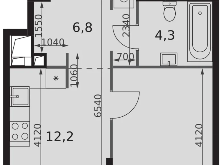 Mieszkanie 1 pokój 36 m² Moskwa, Rosja