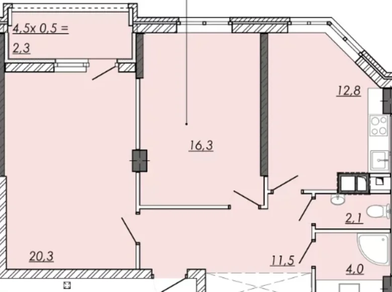 Mieszkanie 2 pokoi 69 m² Odessa, Ukraina