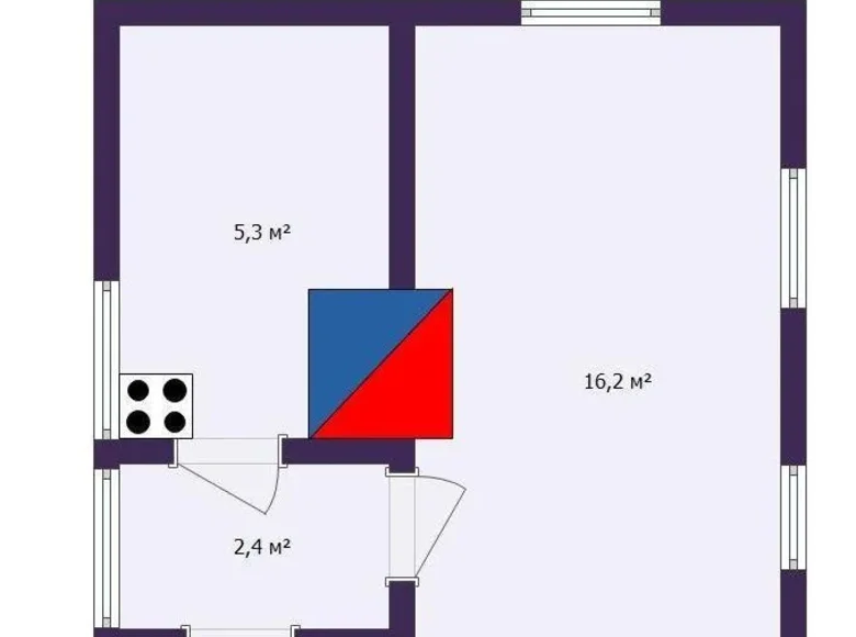 Maison 44 m² Starobin, Biélorussie