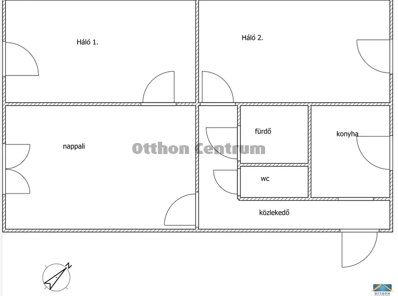 Квартира 3 комнаты 63 м² Будапешт, Венгрия