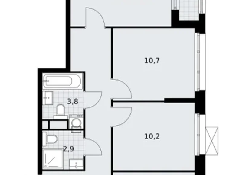 Квартира 3 комнаты 70 м² Postnikovo, Россия