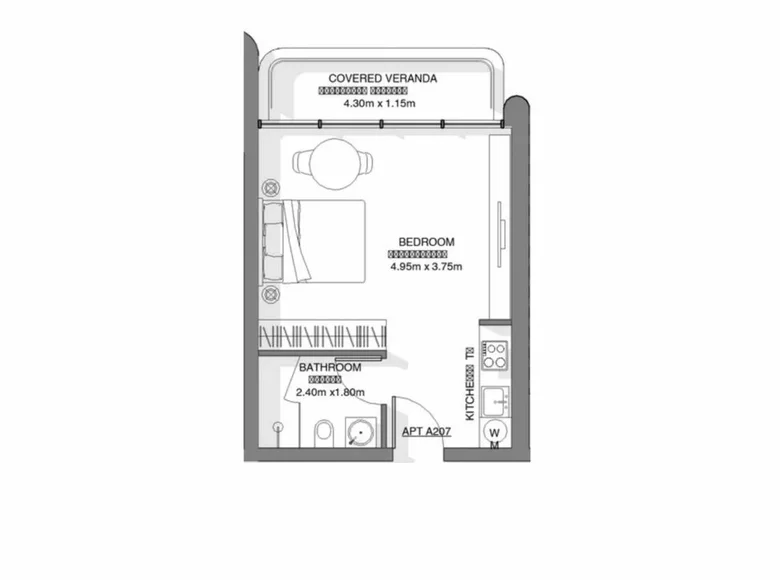 1 bedroom apartment 35 m² Paphos Municipality, Cyprus