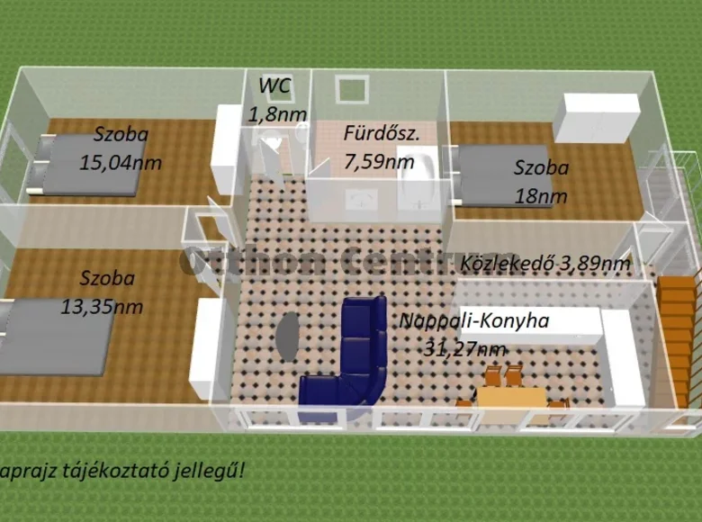 Квартира 4 комнаты 103 м² Veszpremi jaras, Венгрия