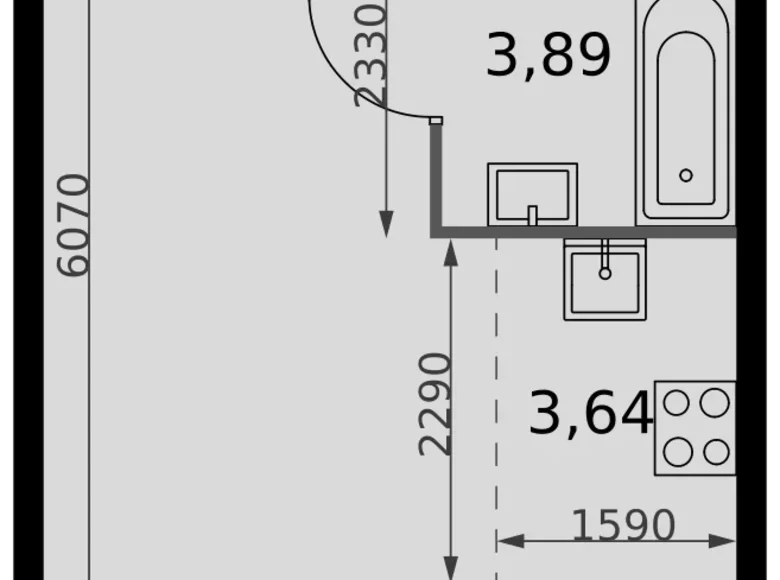 Estudio 1 habitación 25 m² Moscú, Rusia