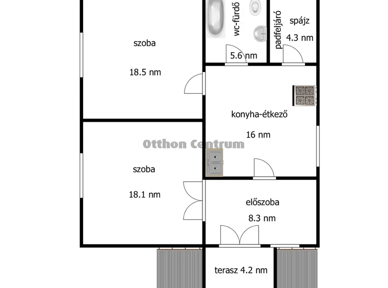 Дом 2 комнаты 71 м² Кишварда, Венгрия