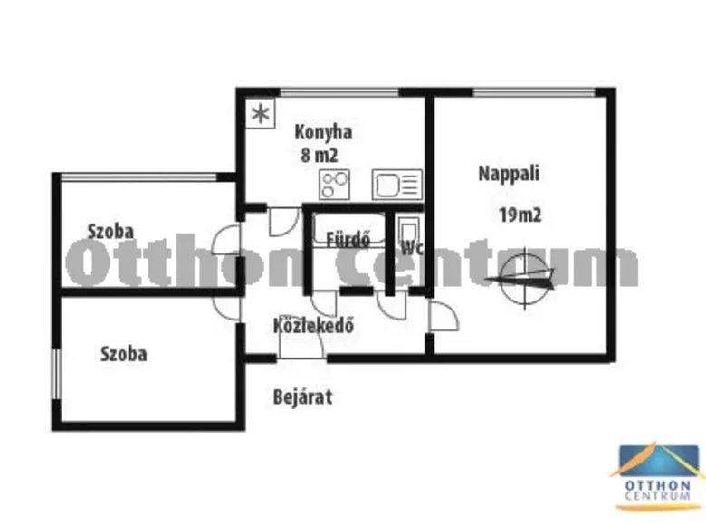 Mieszkanie 3 pokoi 55 m² Szekszardi jaras, Węgry