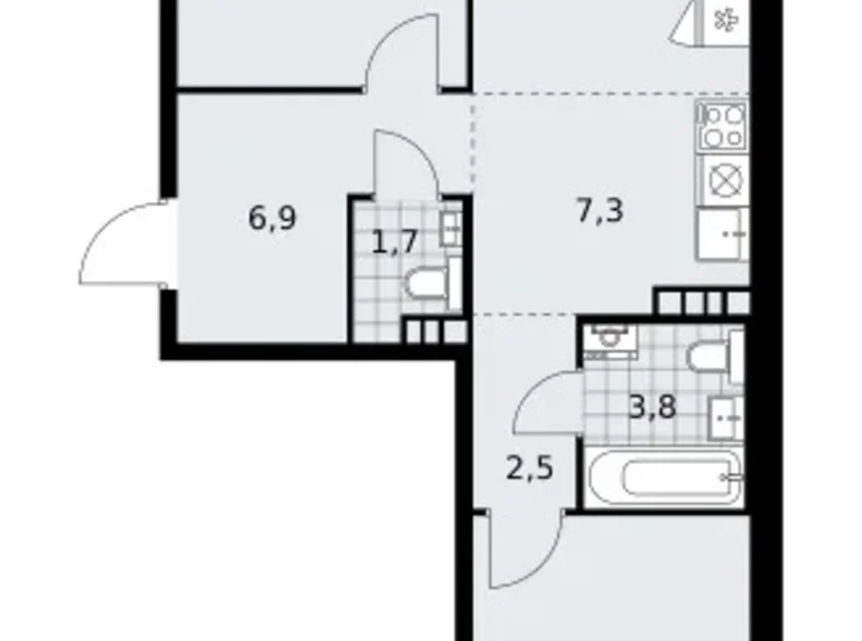 Apartamento 3 habitaciones 60 m² poselenie Sosenskoe, Rusia