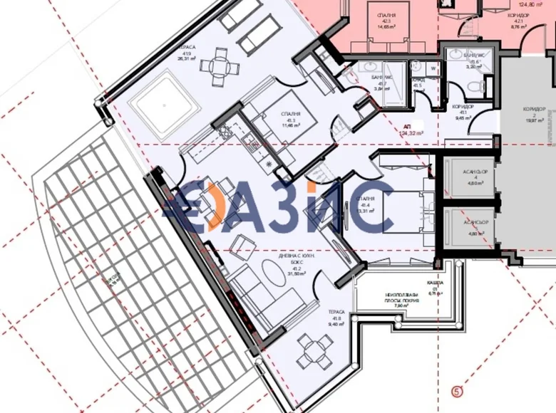 Квартира 3 спальни 145 м² Поморие, Болгария