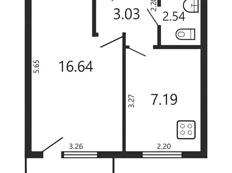 Apartamento 1 habitación 31 m² Minsk, Bielorrusia