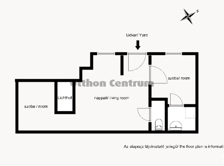 Mieszkanie 2 pokoi 44 m² Budapeszt, Węgry