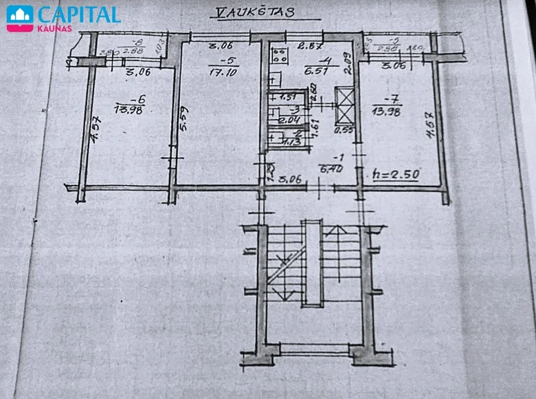 3 room apartment 67 m² Kaunas, Lithuania