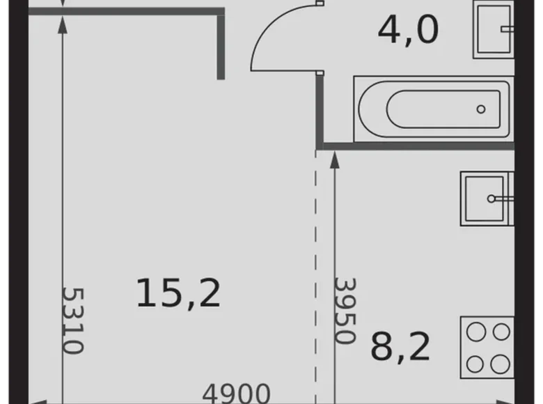 1 room studio apartment 32 m² North-Western Administrative Okrug, Russia