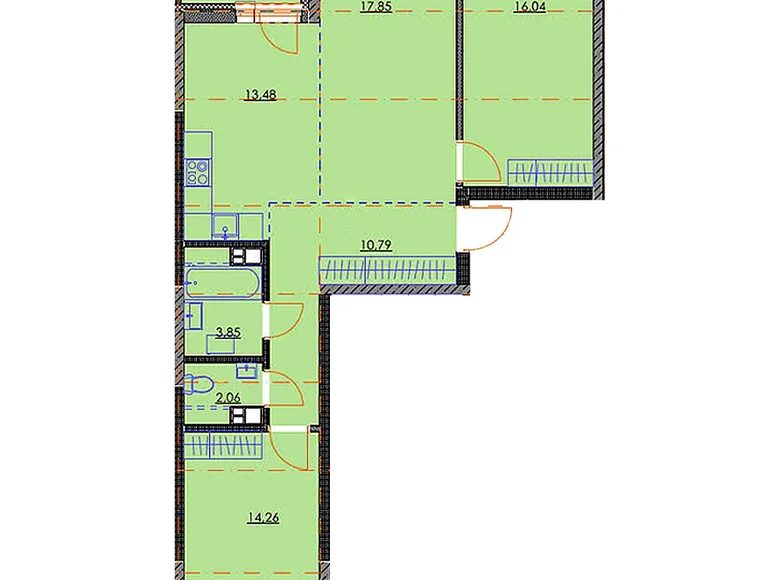 Wohnung 3 zimmer 81 m² Minsk, Weißrussland