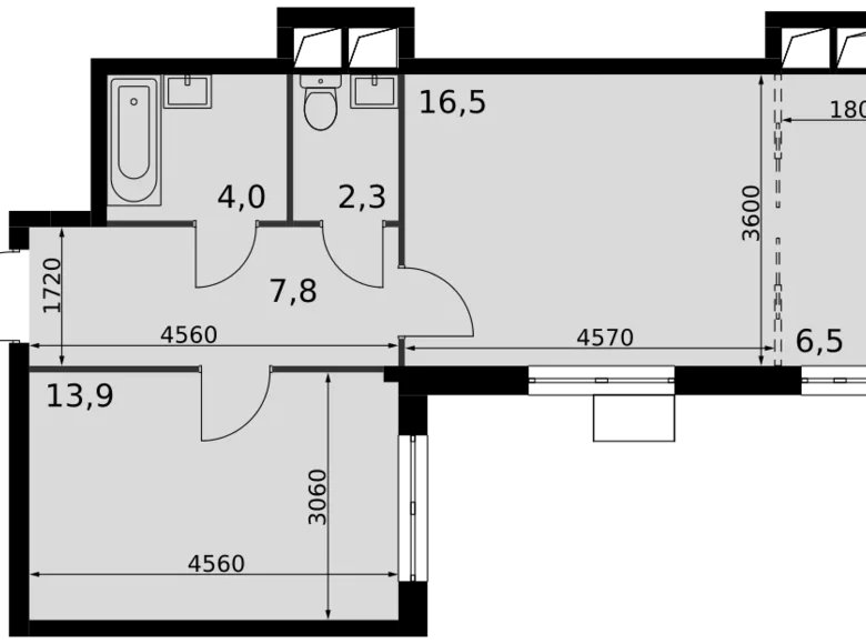 Apartamento 2 habitaciones 51 m² Razvilka, Rusia