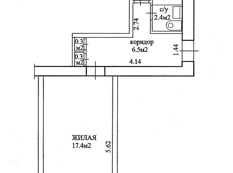 Mieszkanie 1 pokój 32 m² Mińsk, Białoruś