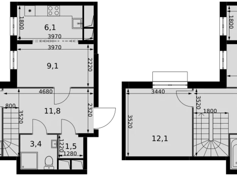 Wohnung 4 zimmer 91 m² Razvilka, Russland