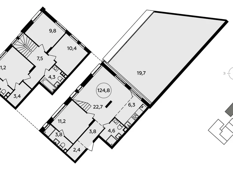 Квартира 4 комнаты 125 м² поселение Сосенское, Россия