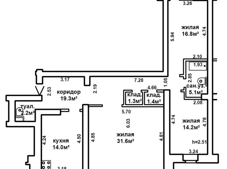 Wohnung 3 zimmer 106 m² Minsk, Belarus