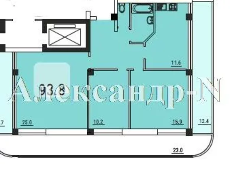 Apartamento 3 habitaciones 94 m² Odessa, Ucrania