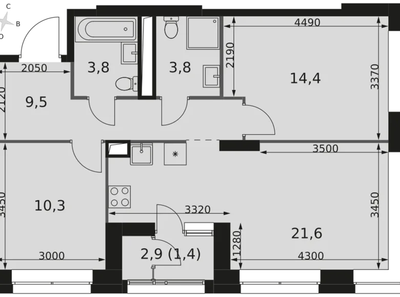 Wohnung 3 zimmer 65 m² Moskau, Russland
