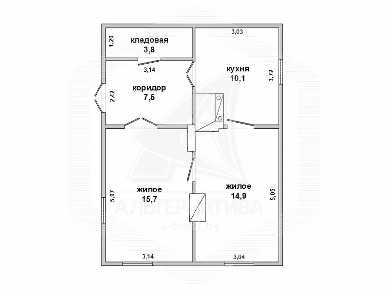 House 52 m² Voucynski sielski Saviet, Belarus