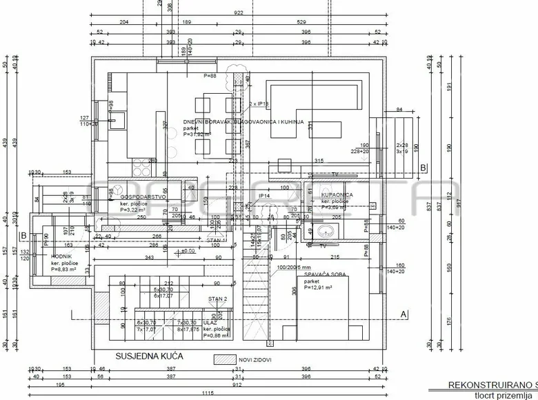 Mieszkanie 4 pokoi 106 m² Zagrzeb, Chorwacja