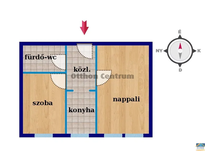 Mieszkanie 2 pokoi 39 m² Pecsi jaras, Węgry