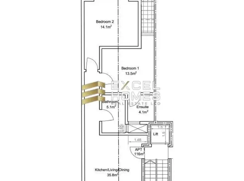 Appartement 2 chambres  Rabat, Malte