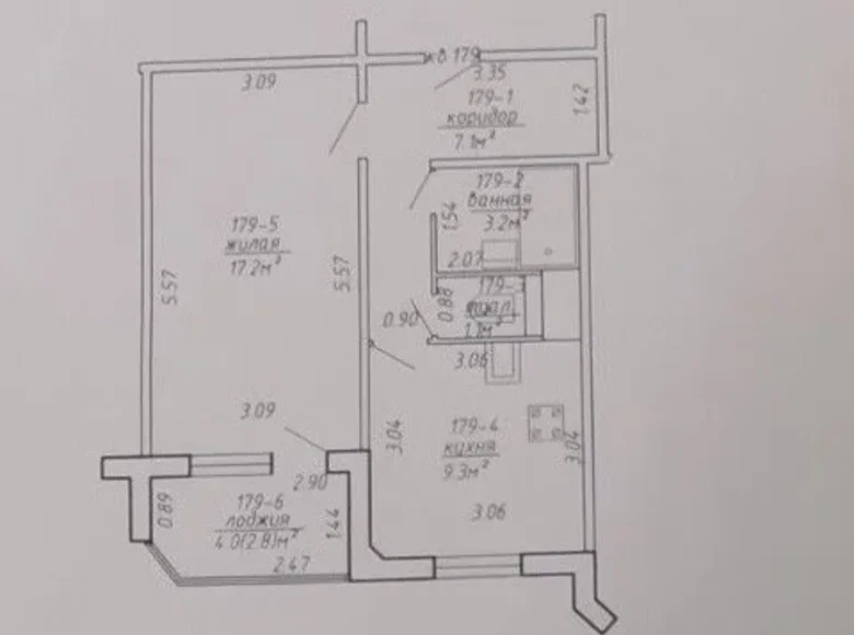 Квартира 1 комната 38 м² Минск, Беларусь