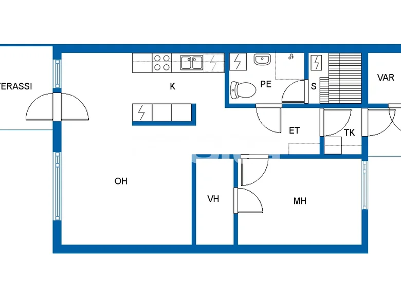 Mieszkanie 2 pokoi 55 m² Jokisuu, Finlandia