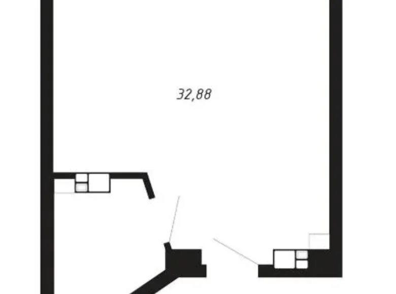1 room apartment 33 m² Minsk, Belarus