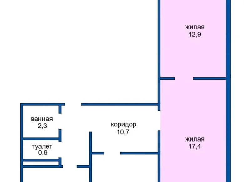 3 room apartment 53 m² Minsk, Belarus