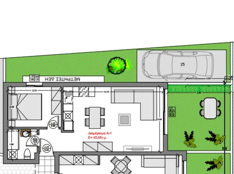 Wohnung 2 zimmer 46 m² Kalyves Polygyrou, Griechenland