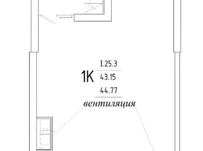 Mieszkanie 1 pokój 44 m² Odessa, Ukraina