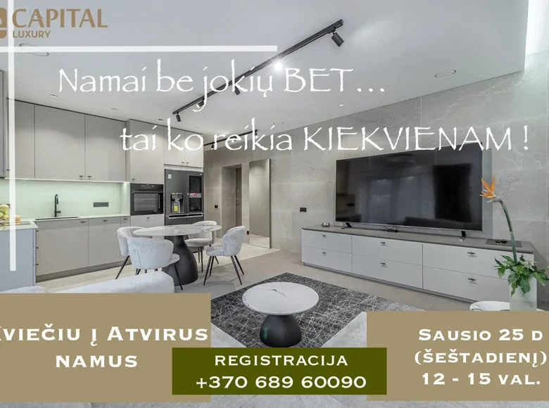 Apartamento 2 habitaciones 54 m² Vilna, Lituania