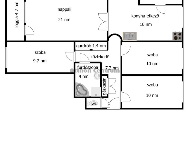 Mieszkanie 4 pokoi 83 m² Nyiregyhazi jaras, Węgry