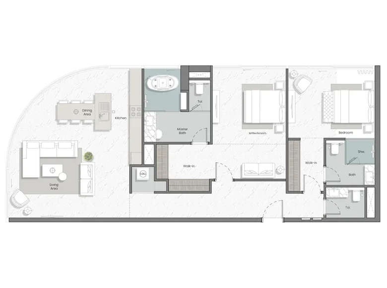 Apartamento 2 habitaciones 239 m² Dubái, Emiratos Árabes Unidos