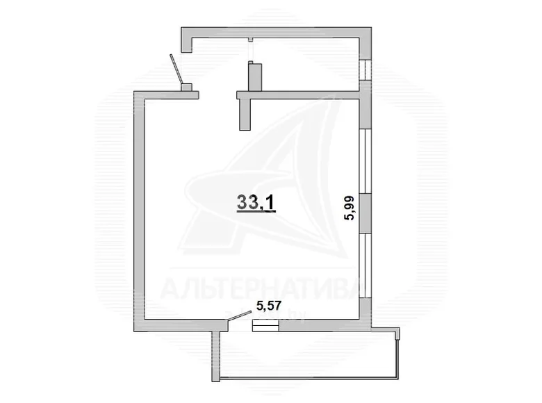 Wohnung 1 zimmer 41 m² Brest, Weißrussland