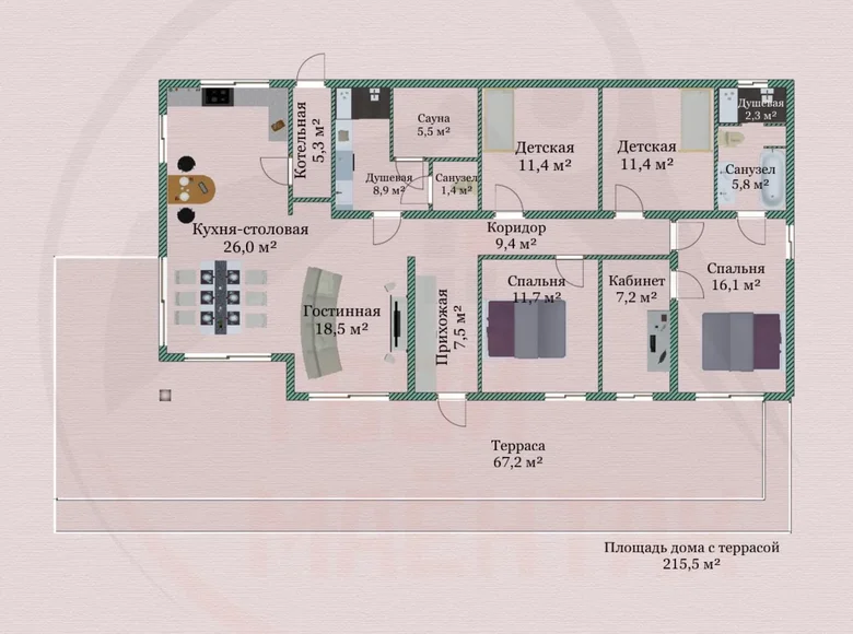 House 216 m² Kalodishchy, Belarus