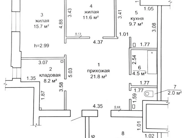 Квартира 3 комнаты 87 м² Логойск, Беларусь