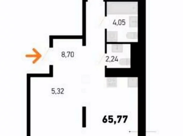 Appartement 3 chambres 66 m² Kopisca, Biélorussie