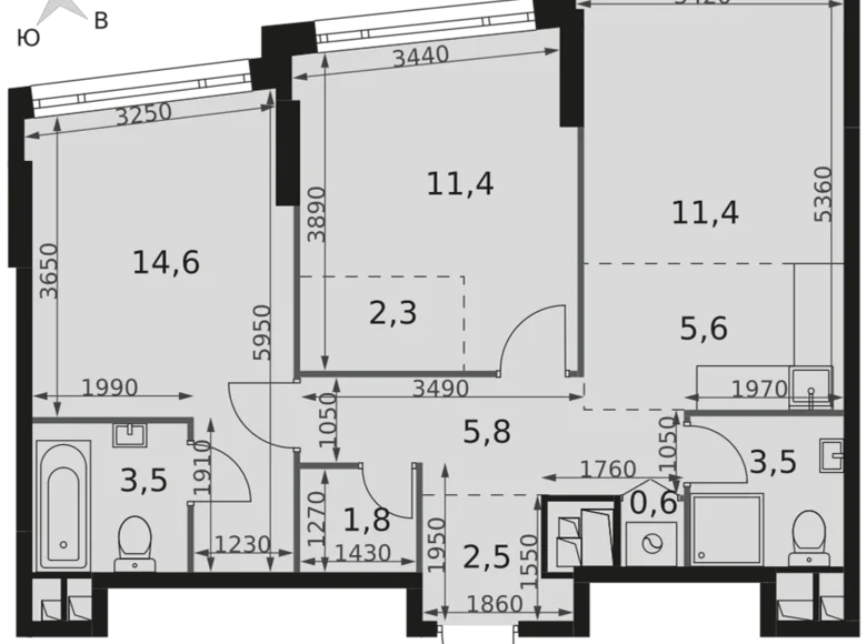 Apartamento 2 habitaciones 63 m² Moscú, Rusia