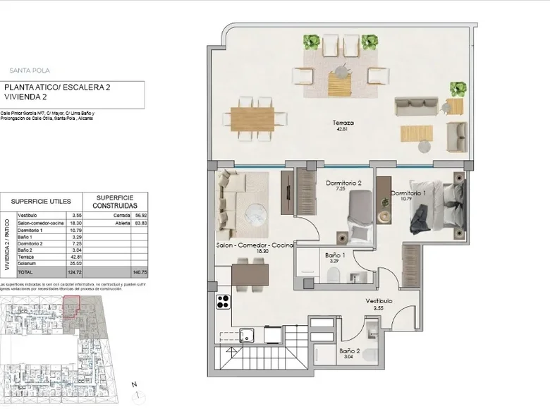 2 bedroom apartment 141 m² Santa Pola, Spain