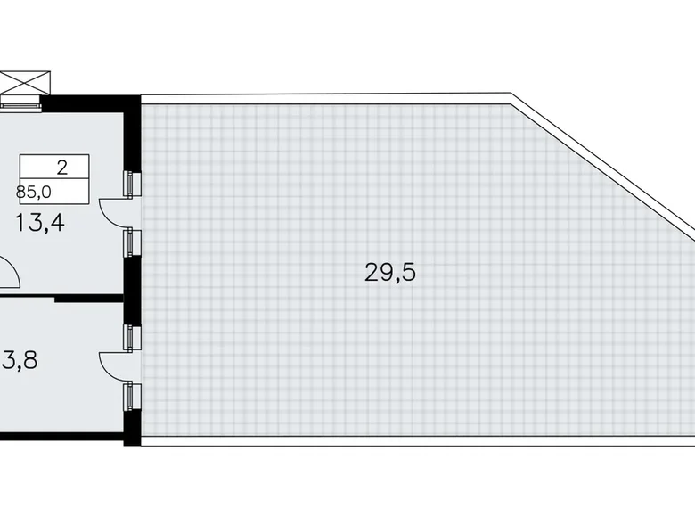 Квартира 2 комнаты 85 м² район Коммунарка, Россия