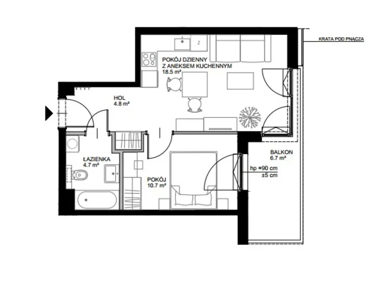 Apartamento 2 habitaciones 40 m² Danzig, Polonia