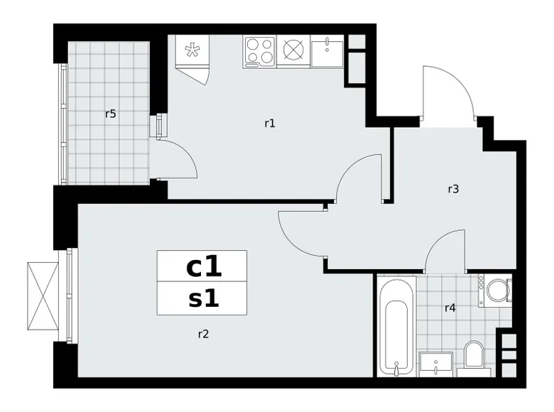 Mieszkanie 1 pokój 38 m² poselenie Sosenskoe, Rosja