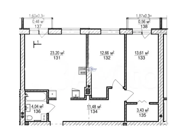 Mieszkanie 2 pokoi 72 m² Gurjewsk, Rosja